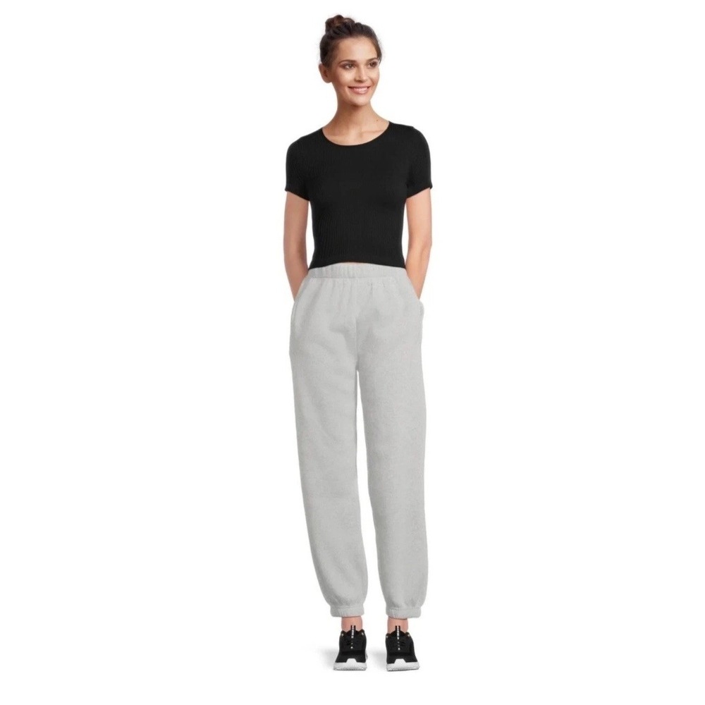 No Boundaries Womens Heather Gray Pull On Fleece Joggers Size XXL (19) NEW